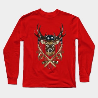 Bow Hunting Flag Buckwear Deer Hunter Accessories Long Sleeve T-Shirt